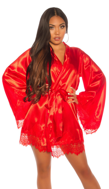 kimono met riem rood